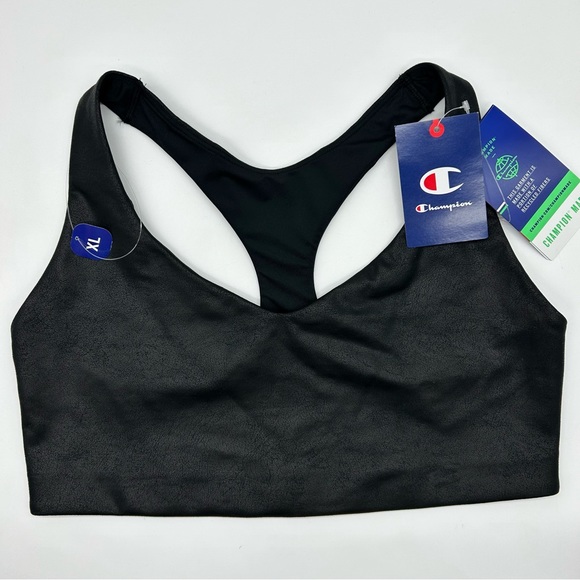 Champion Women's Soft Touch Black Medium Support Sports Bra Size XL 2XL - Picture 6 of 11